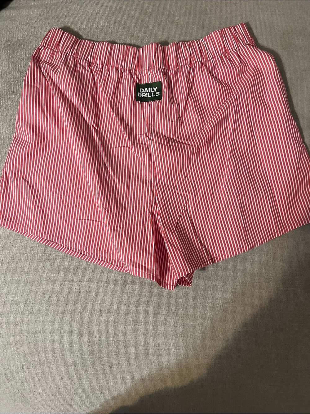 Daily Drills Women's Red Striped Elastic Waist Shorts